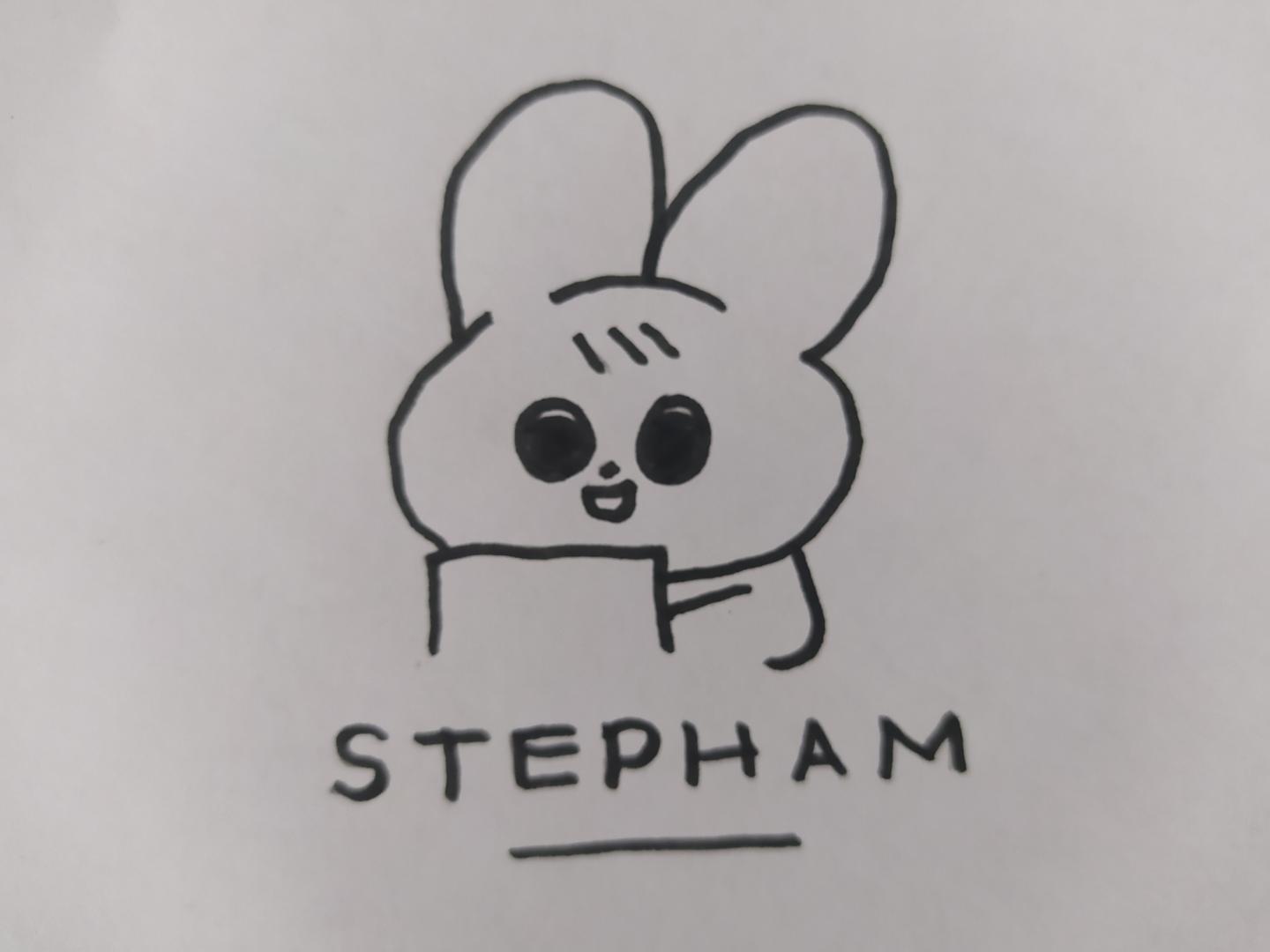 Chú thỏ STEPHAM phác bằng nét bút